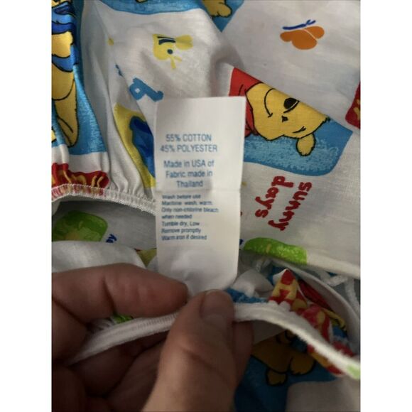 Vintage Classic Pooh Winnie the Pooh Hunny Jar Sunny Days Fitted Crib Sheet - Picture 5 of 6